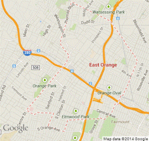 New Jersey City of East Orange Map