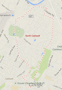 Map of North Caldwell New Jersey