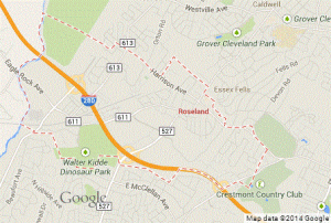 Map of Roseland New Jersey