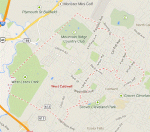 West Caldwell New Jersey Map