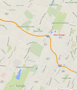 West Orange New Jersey Map