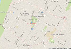 Map of South Orange New Jersey